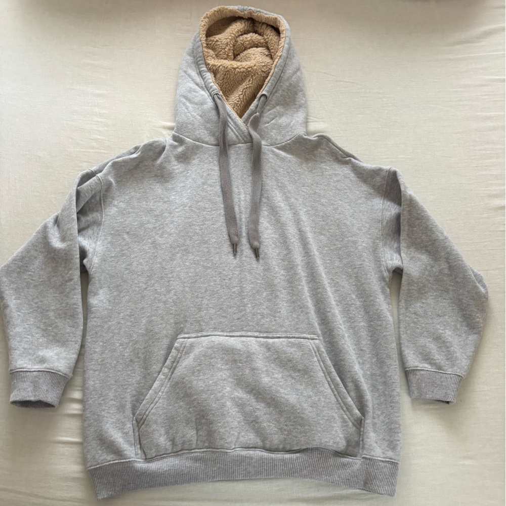 Aerie Cream and Tan Sherpa Lined Jacket